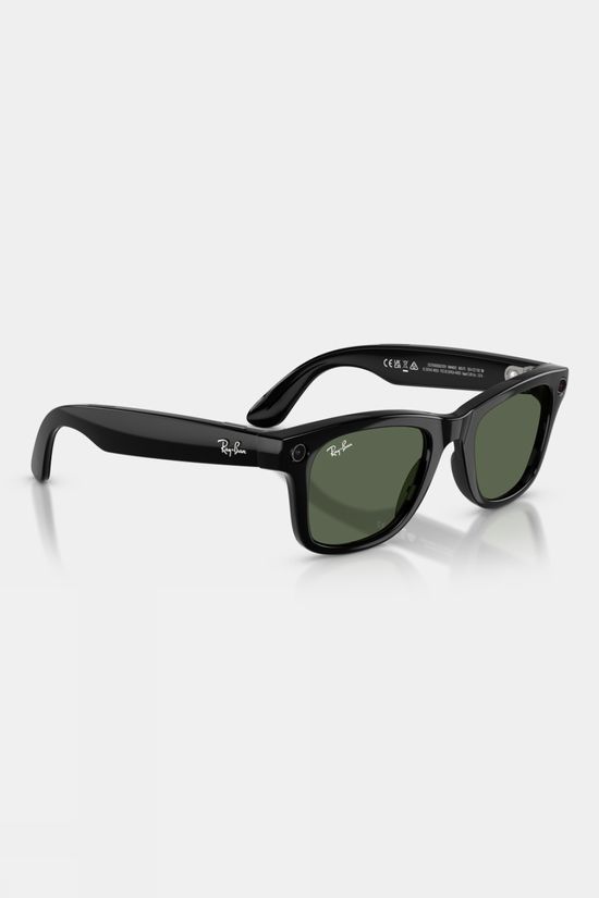 Ray-Ban Meta Wayfarer Sunglasses Shiny Black - G-15 Green