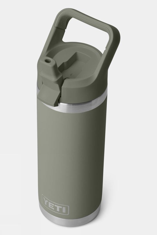 Yeti Rambler With Colour Straw Cap Drinks Bottle - 18oz / 532ml Pampa Green
