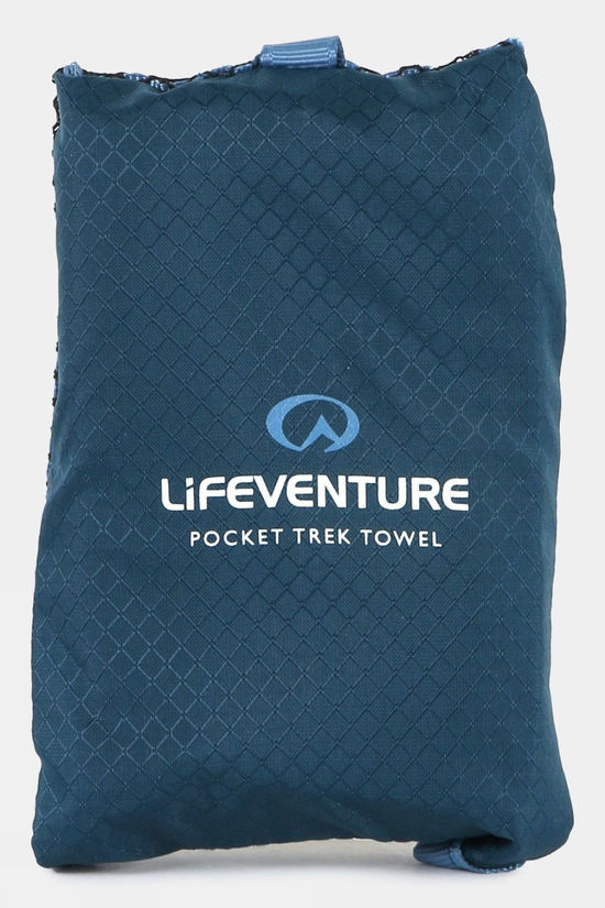 Lifeventure SoftFibre Recycled Towel - Pocket Navy Blue/ Navy Blue