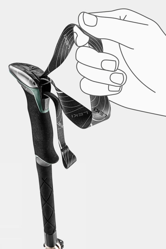 Leki Makalu FX Carbon Trekking Poles (Pair)  Naturalcarbon/Malachite-Green/Black