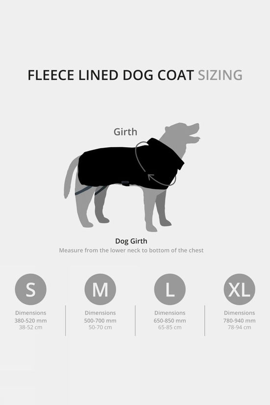 Mountain Paws Fleece Lined Dog Raincoat - Medium  Black