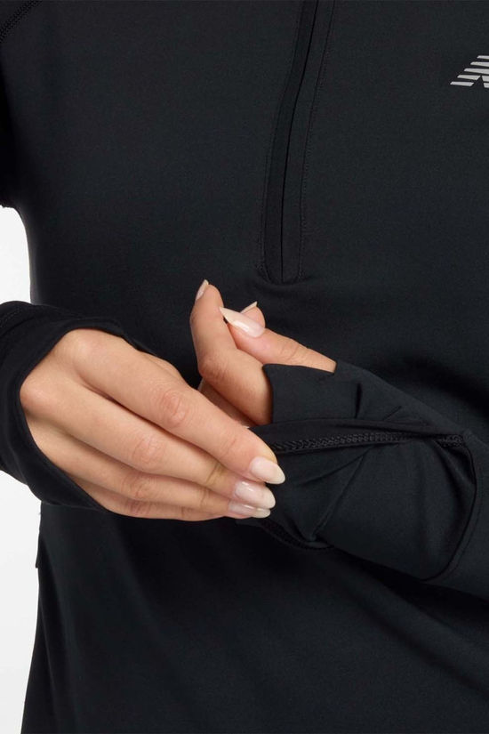 New Balance Womens Harmony Half Zip Top Black