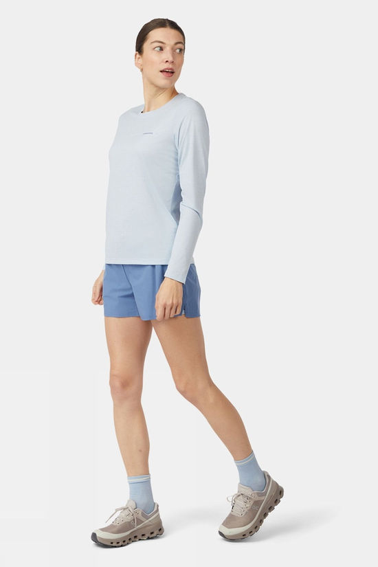 Ayacucho Womens Tokyo Long Sleeve T-Shirt Sheer Blue