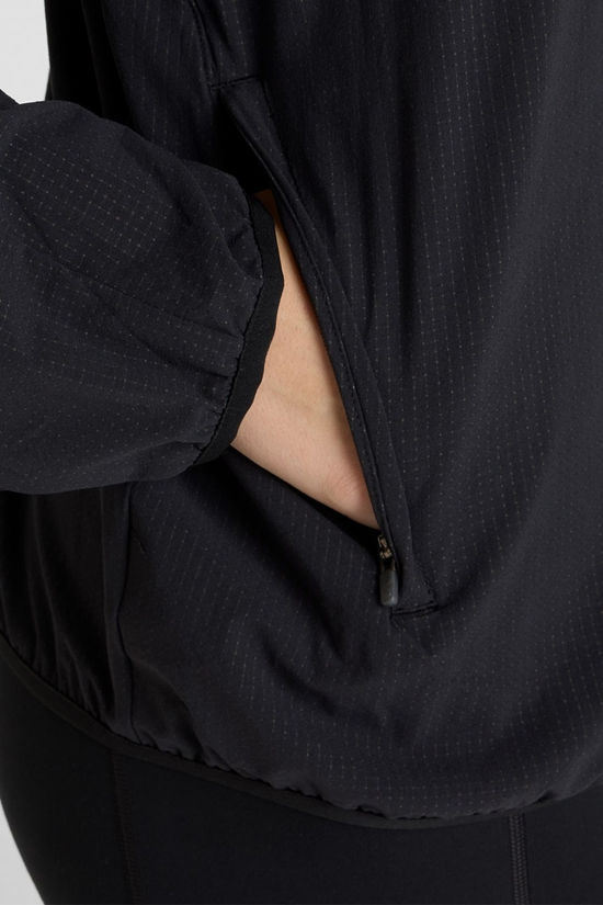 New Balance Womens Ultra Light Half Zip Fleece Black