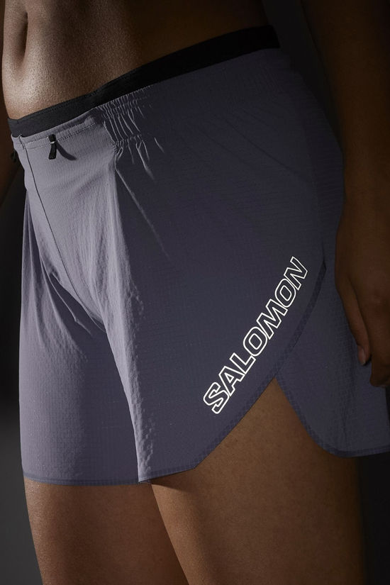Salomon Womens Sense Aero 5" Shorts Blue Granite