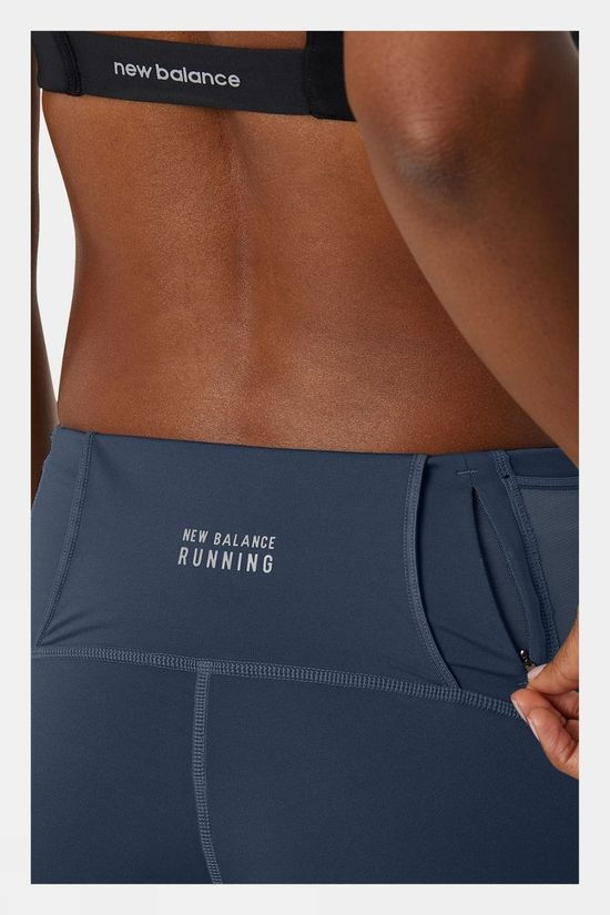 New Balance Womens Impact Run Leggings Natural Indigo
