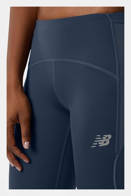 New Balance Womens Impact Run Leggings Natural Indigo