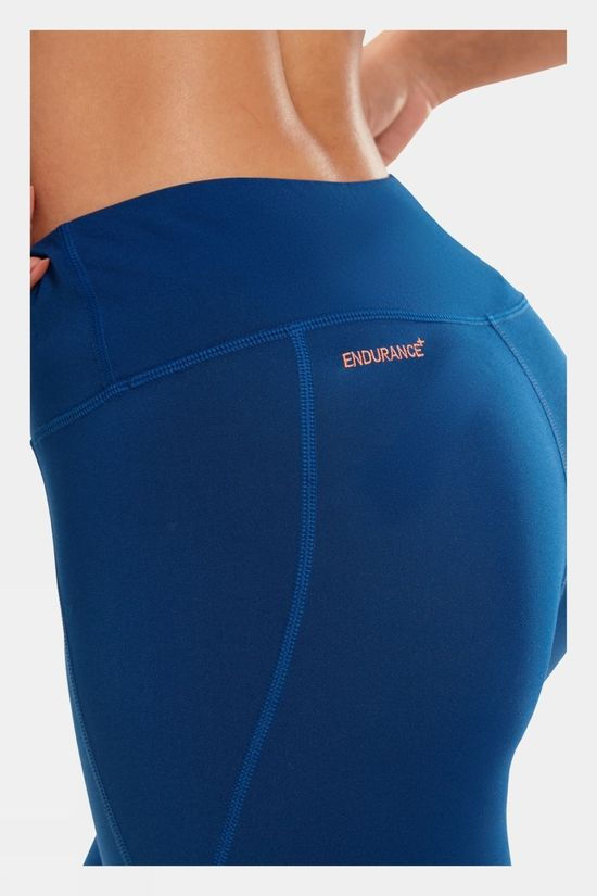 Speedo Womens Printed Swimming Leggings Blue Print