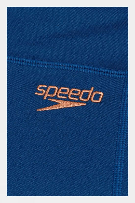 Speedo Womens Printed Swimming Leggings Blue Print