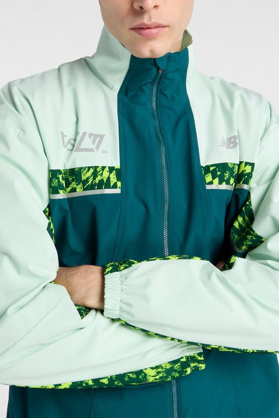 New Balance Mens London Edition Marathon Jacket Medusa Green