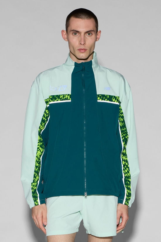 New Balance Mens London Edition Marathon Jacket Medusa Green