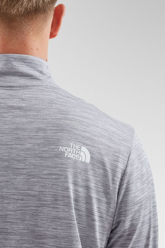 The North Face Mens 24/7 Rager Long Sleeve Quater Zip Top Pearl Mist Light Heather