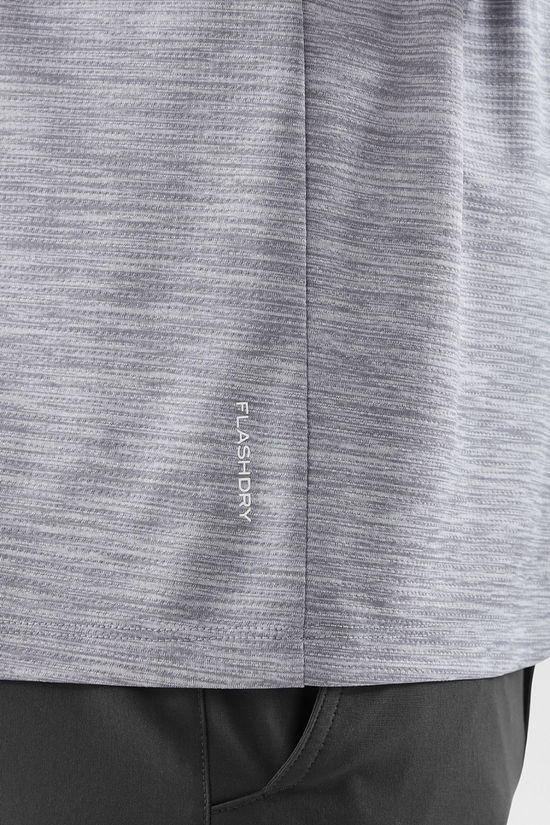 The North Face Mens 24/7 Rager Long Sleeve Quater Zip Top Pearl Mist Light Heather