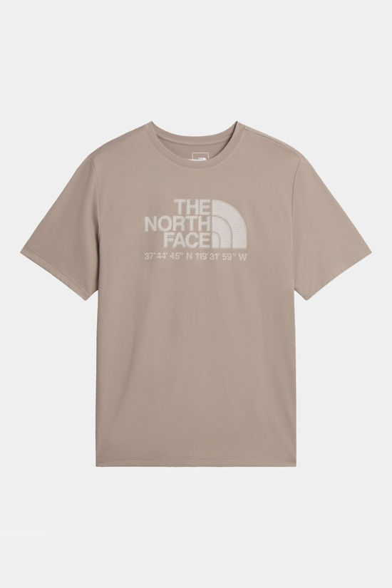 The North Face Mens 24/7 Logo Graphic T-Shirt Stone Slab