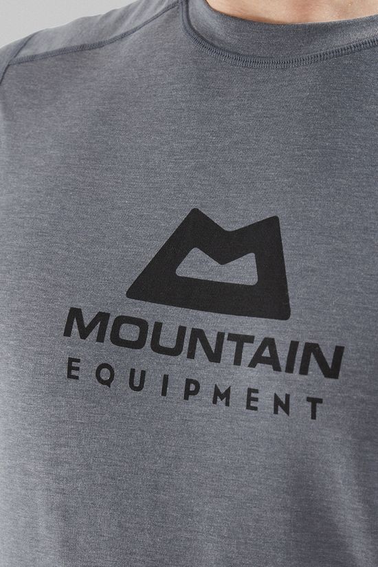 Mountain Equipment Mens Headpoint Emblem T-Shirt Flint Grey/Black