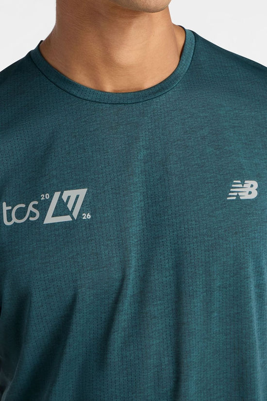 New Balance Mens London Edition Athletics T-Shirt  Medusa Green