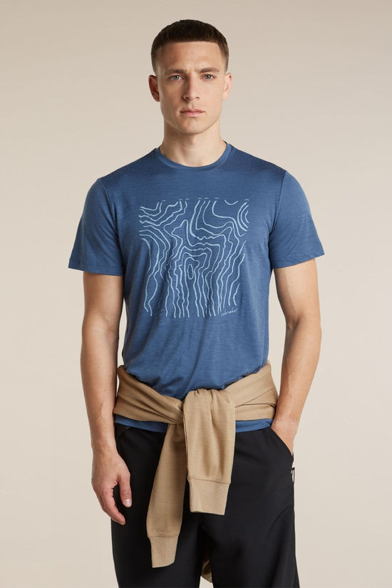 Icebreaker Mens 150 Tech Lite Short Sleeve Base Layer Top - Great Heights Dawn
