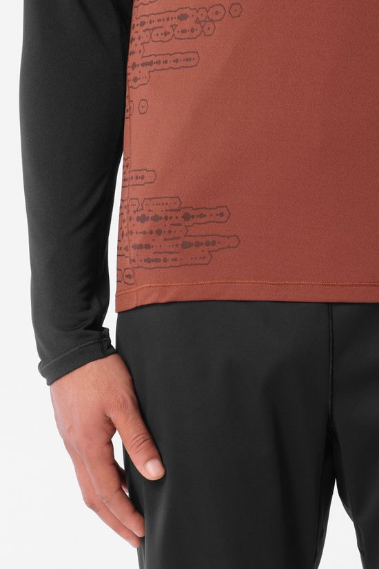 Salomon Mens Sense Aero GFX T-Shirt Burnt Umber/Coffee Bean