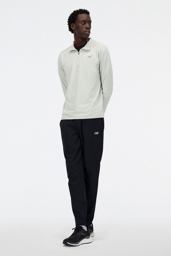 New Balance Mens Space Dye Quarter Zip Top Athletic Grey
