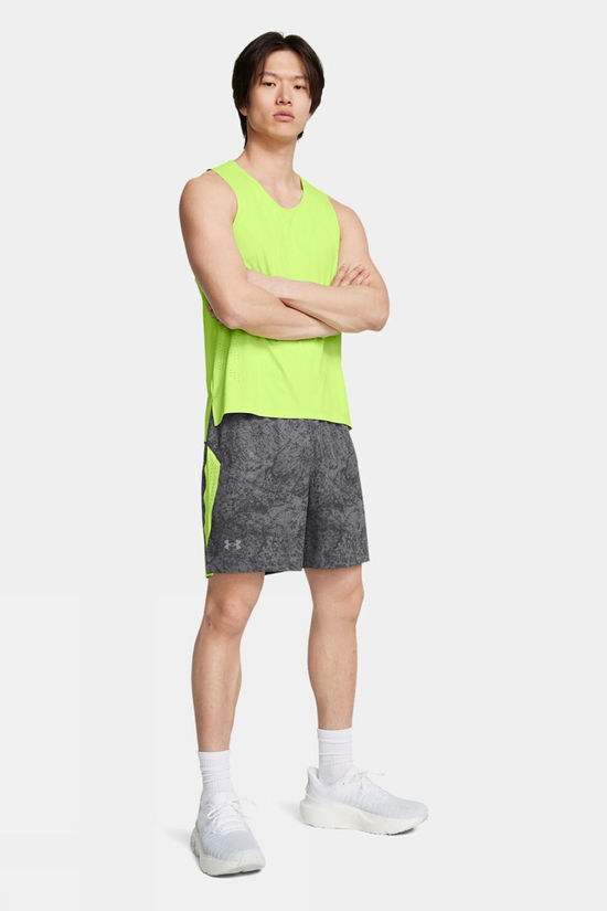Under Armour Mens Launch Pro 7" Printed Shorts Castlerock/Morph Green/Reflective