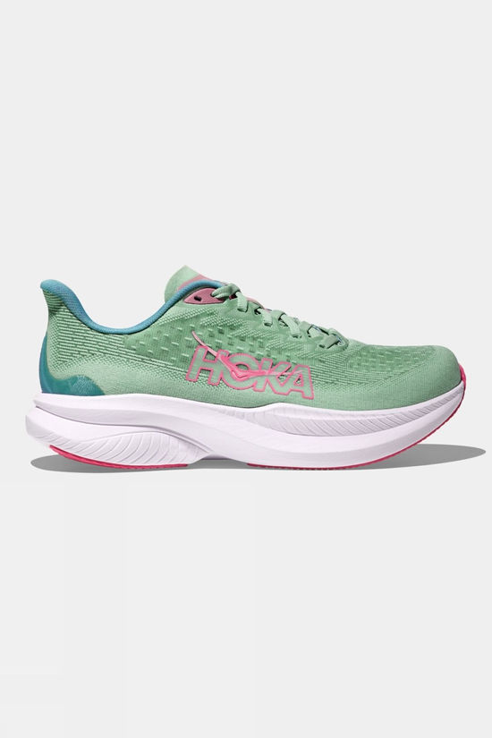 Hoka Womens Mach 6 Shoes Jadeite/Alpine Blue