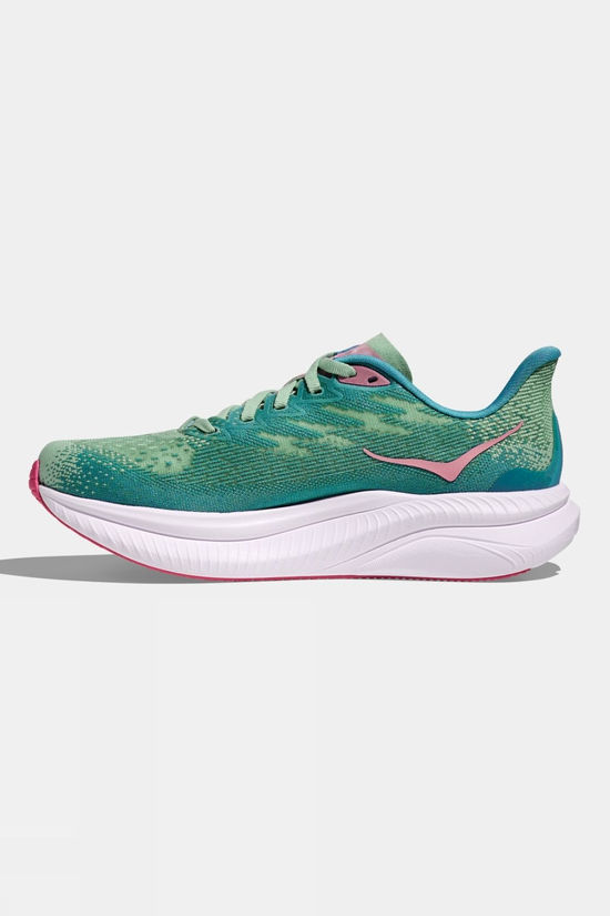 Hoka Womens Mach 6 Shoes Jadeite/Alpine Blue