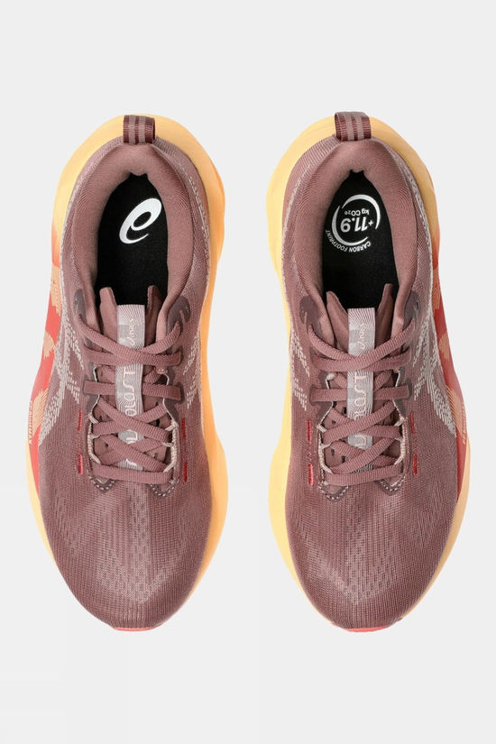 Asics Womens Novablast 5 Shoes Rubble Red/Fawn