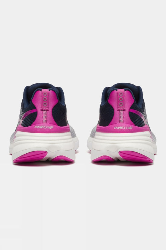 Saucony Womens Hurricane 24 Shoes Navy/Fuchsia