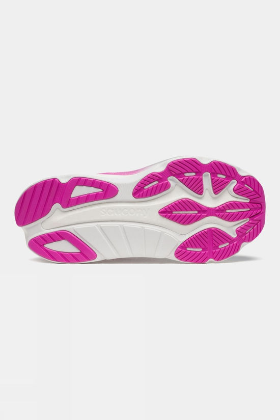Saucony Womens Hurricane 24 Shoes Navy/Fuchsia