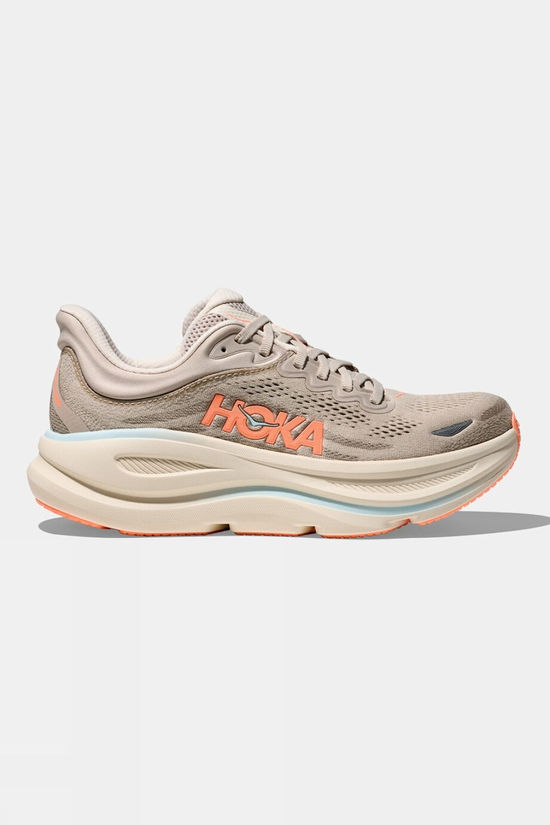 Hoka Womens Bondi 9 Shoes River Rock Grey / Mineral Ore