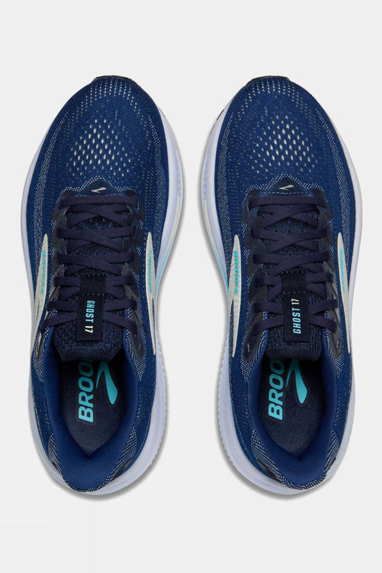 Brooks Womens Ghost 17 Shoes Navy/Green/Turquoise