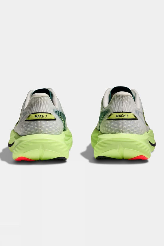 Hoka Womens Mach 7 Shoes Frost / Neon Yuzu