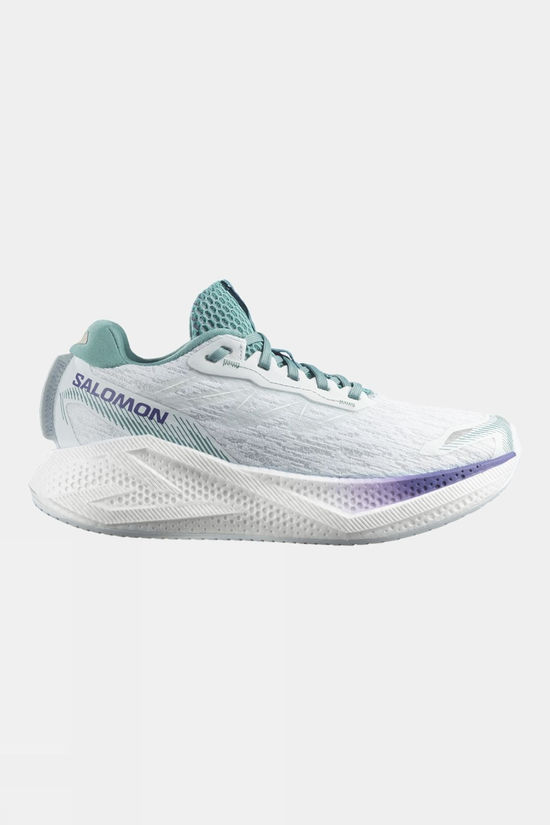 Salomon Womens Aero Glide 4 Shoes Ancient Water/White/Oil Blue