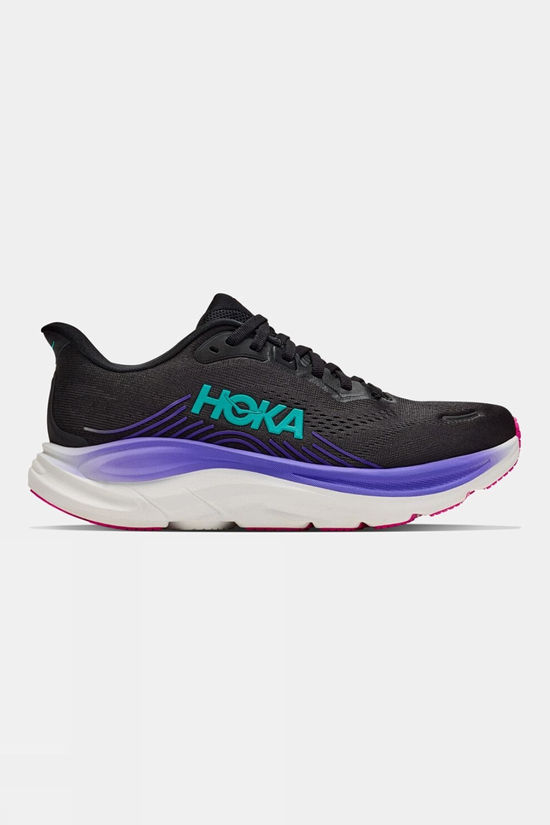 Hoka Womens Clifton 11 Shoes Black / Neon Nebula