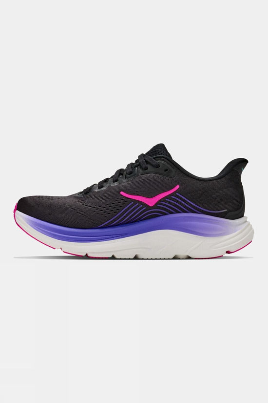 Hoka Womens Clifton 11 Shoes Black / Neon Nebula