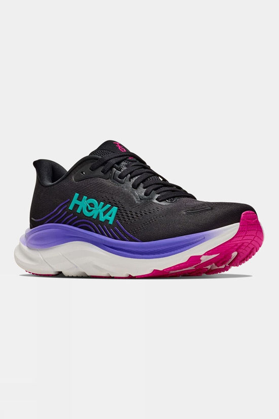 Hoka Womens Clifton 11 Shoes Black / Neon Nebula