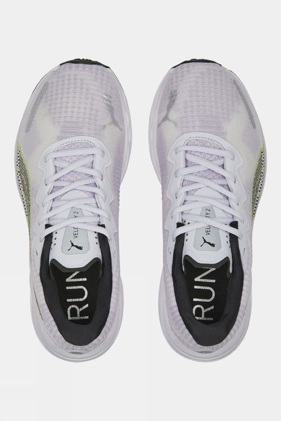 Puma Womens Velocity Nitro 2 Fade Shoes Silver/Purple/Grey