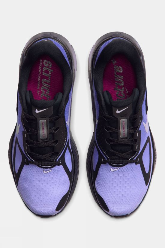 Nike Womens Structure Plus Shoes Black/Metallic Silver-Persian Violet