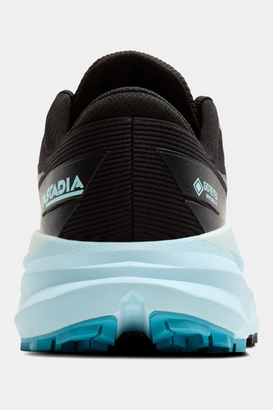 Brooks Womens Cascadia 19 GTX Shoes Black/Ebony/Blue Flower