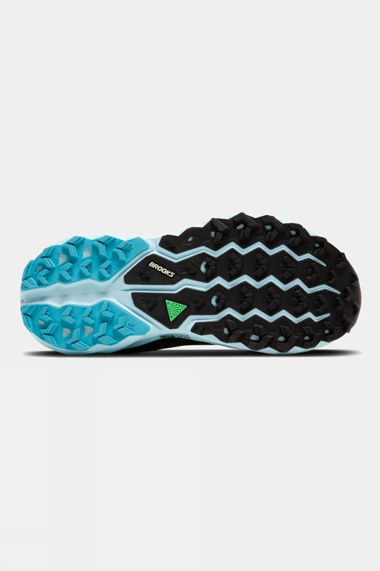 Brooks Womens Cascadia 19 GTX Shoes Black/Ebony/Blue Flower