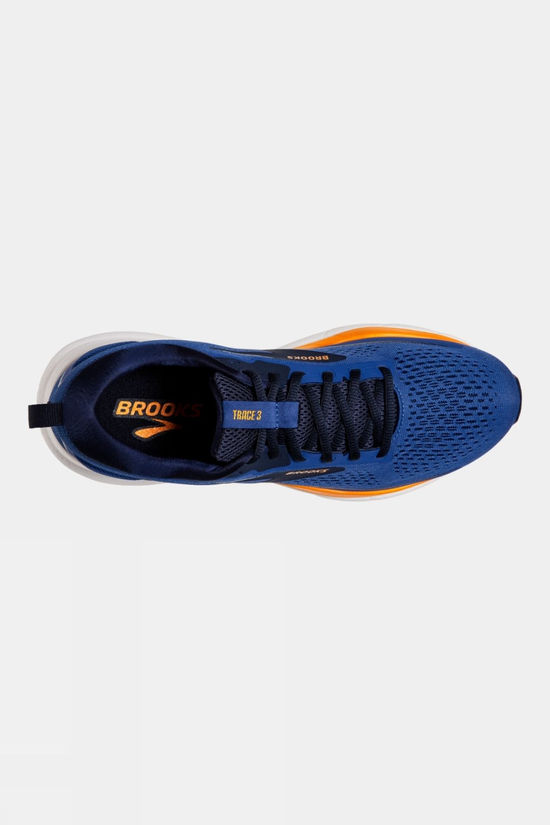 Brooks Mens Trace 3 Shoes Blue/Peacoat/Orange