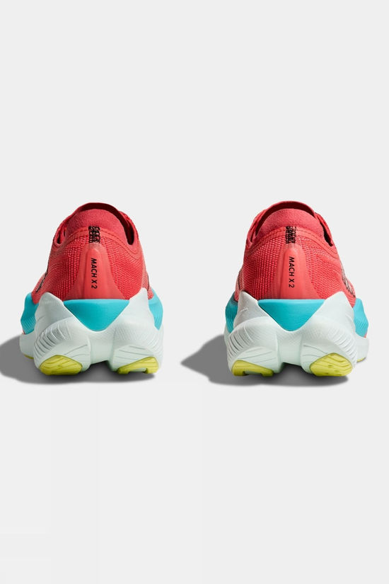 Hoka Mens Mach X 2 Running Shoes Grapefruit/Electric Coral