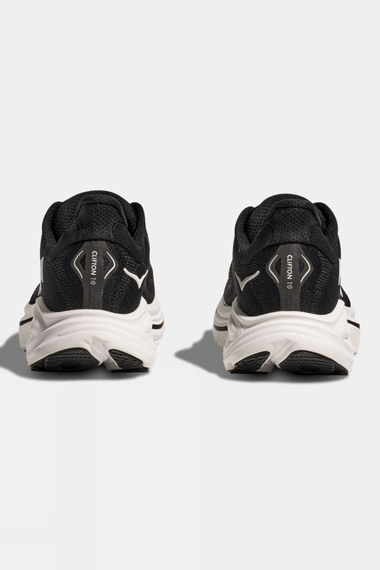 Hoka Mens Clifton 10 Shoes - Wide  Black/White