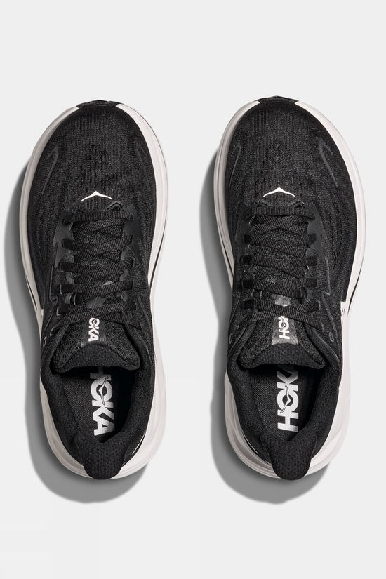 Hoka Mens Clifton 10 Shoes - Wide  Black/White