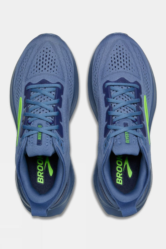 Brooks Mens Glycerin 23 Shoes Moonlight/Blue/Green Gecko