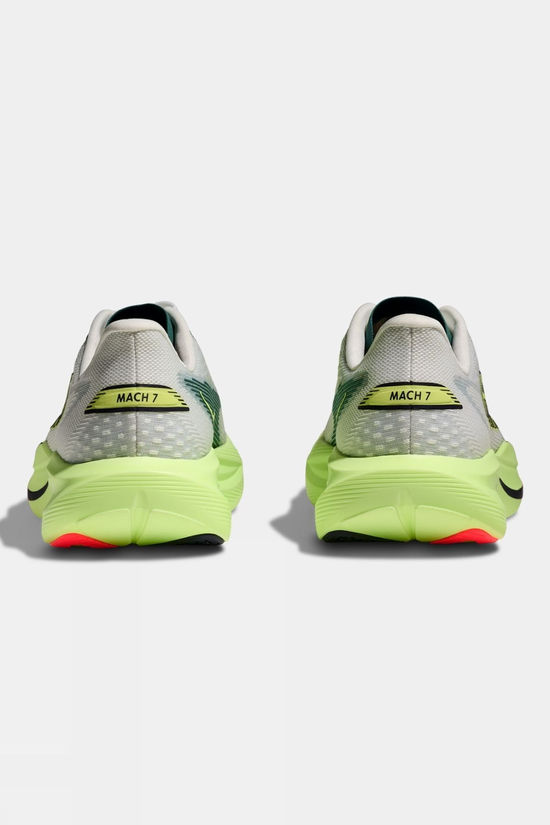 Hoka Mens Mach 7 Shoes Frost / Neon Yuzu