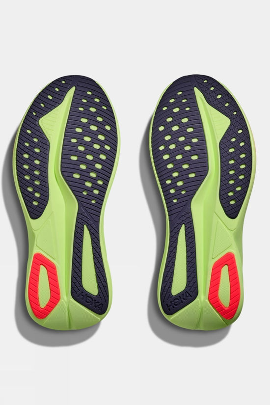 Hoka Mens Mach 7 Shoes Frost / Neon Yuzu