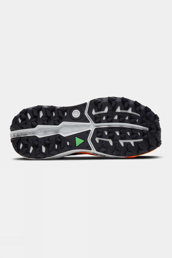 Brooks Mens Caldera 7 Shoes Ebony/Blue Sapphire/Orange