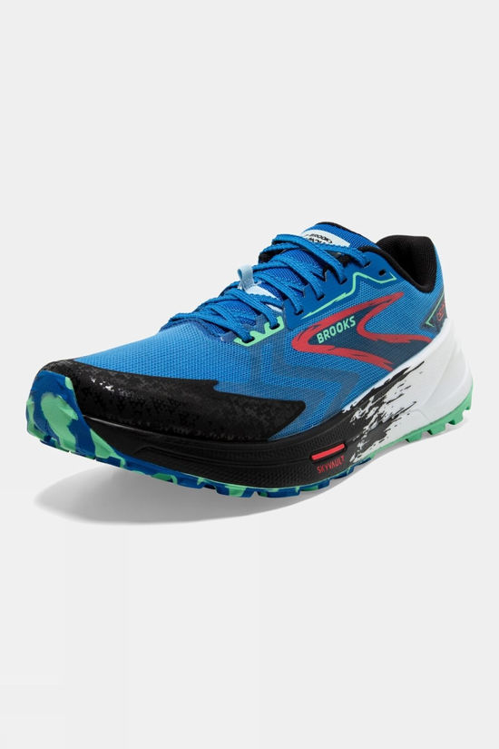 Brooks Mens Catamount 3 Shoes Victoria Blue/Black/Spring Bud