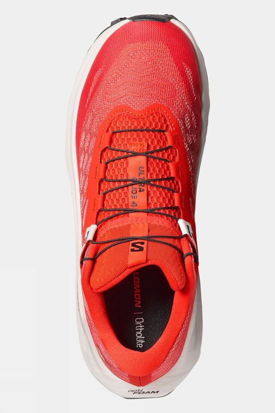 Salomon Mens Ultra Glide 4 Shoes Fiery Red/Vanilla Ice/Black